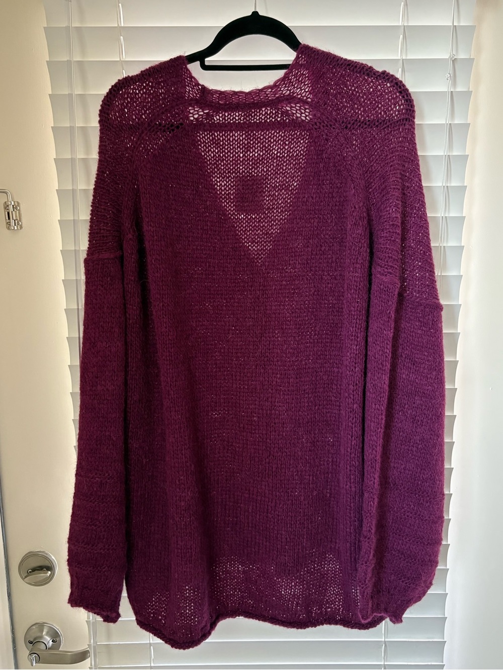 Free People Wine Cardigan // Size Large - Picture 3 of 4